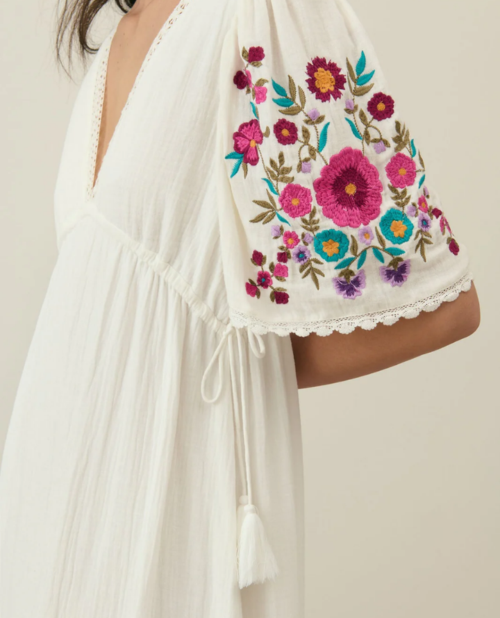 Louise Misha Balina Cream Maxi Dress