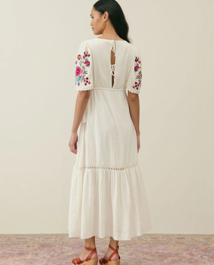 Louise Misha Balina Cream Maxi Dress