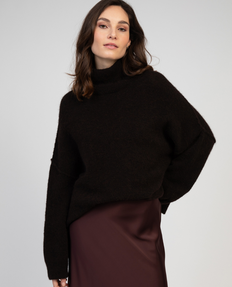 Maison Anje Baxy Brown Turtle Knit