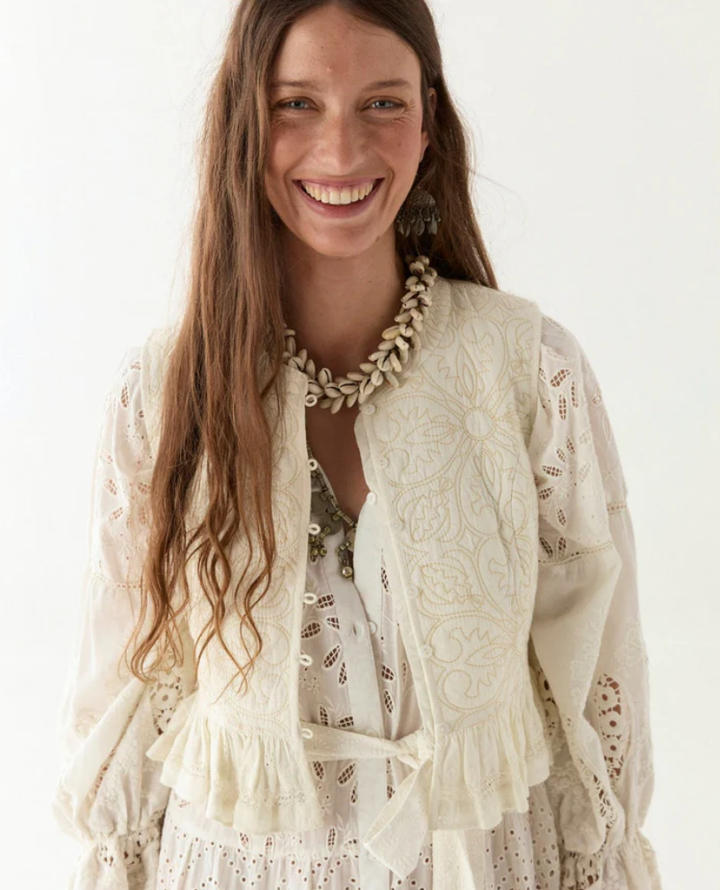 Maison Hotel Sandro Tesela Ivory Gilet