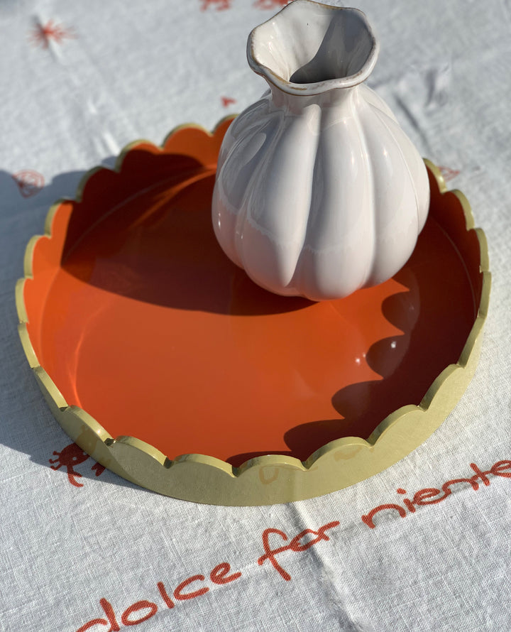 Opjet Paris Ochre Round Wavy Tray