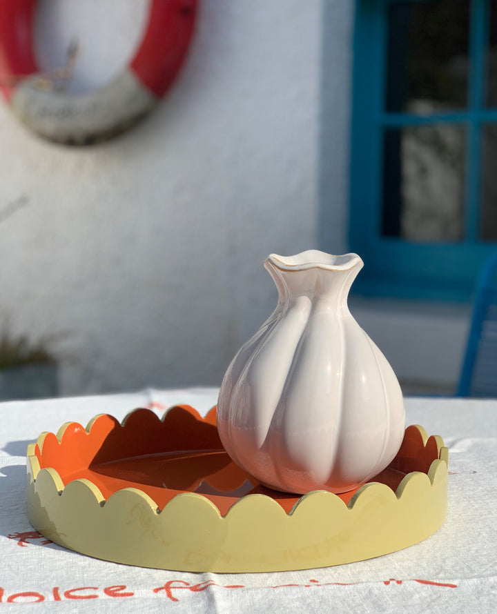 Opjet Paris Ochre Round Wavy Tray