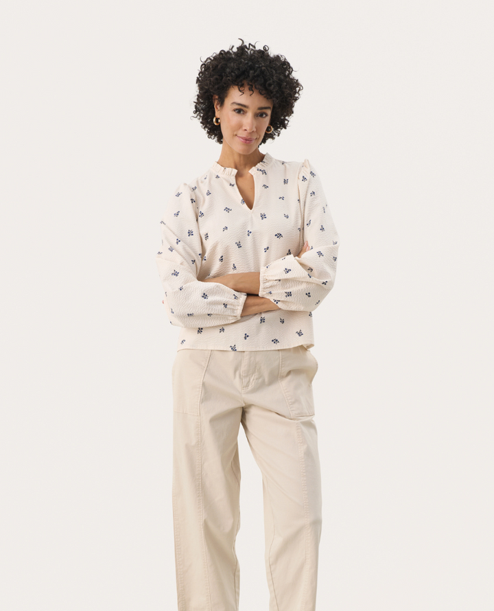 Part Two Elmy Blue Floral Blouse