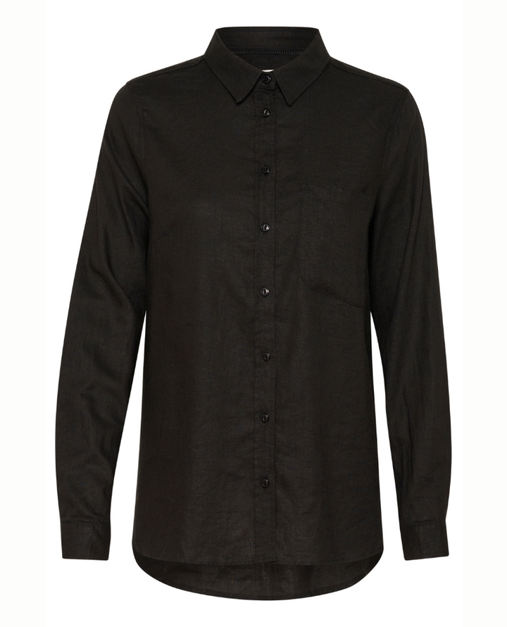 Part Two Kivas Black Linen Shirt