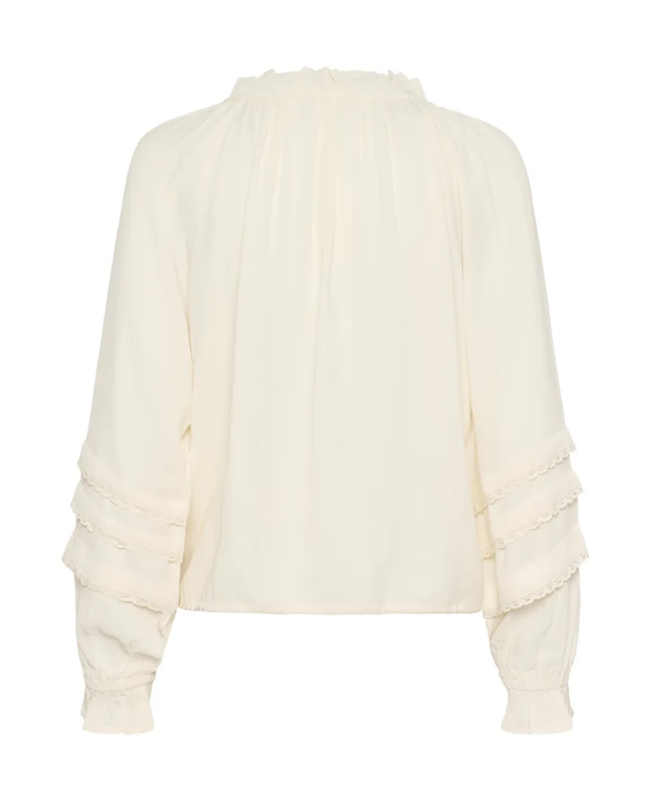 Part Two Naracha Cream Frilly Blouse