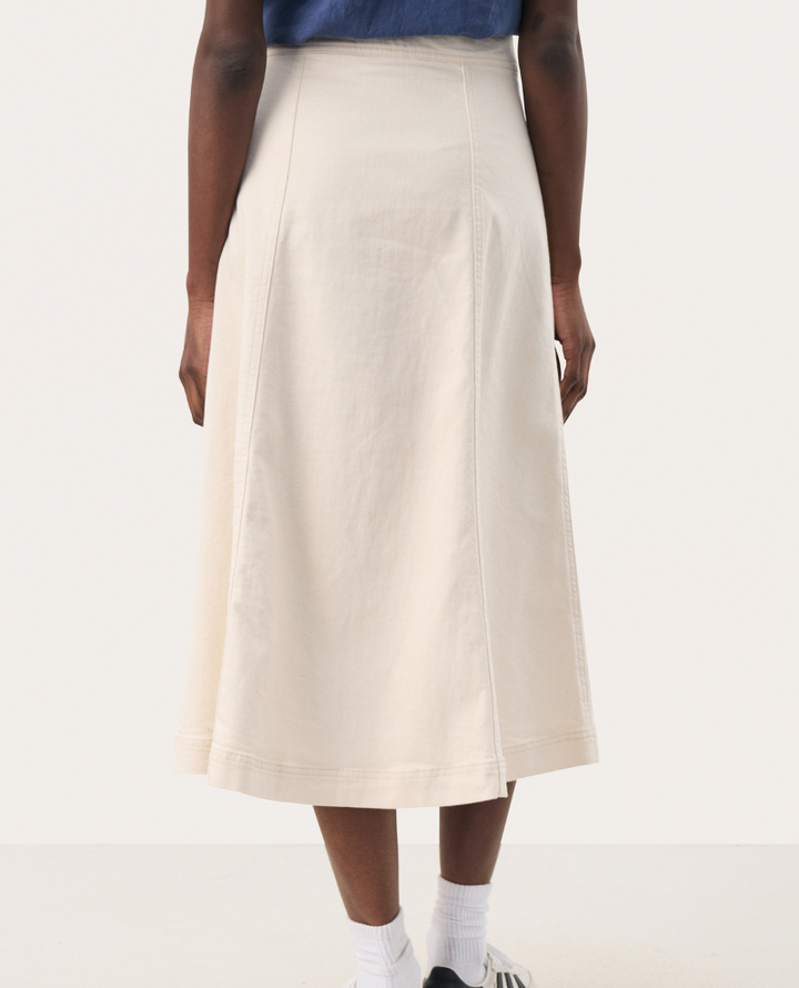 Part Two Rachida White Midi Skirt