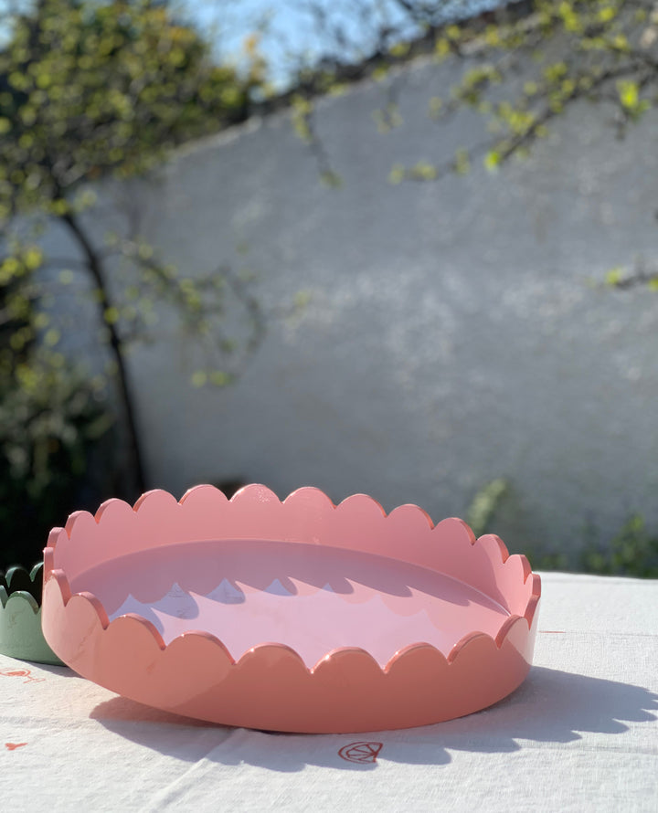 Opjet Paris Pink Round Wavy Tray