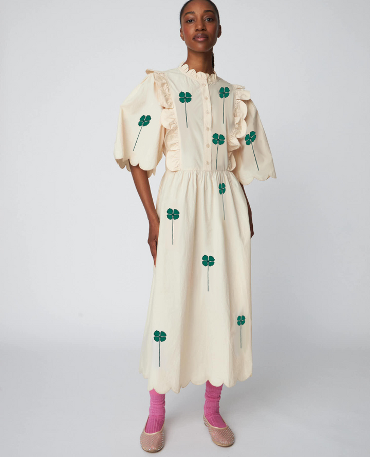 Stella Nova Embroidered Scallop Dress