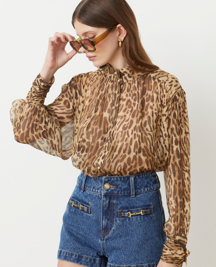 Suncoo Lux Leopard Blouse