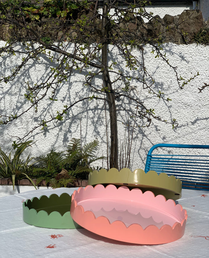 Opjet Paris Pink Round Wavy Tray