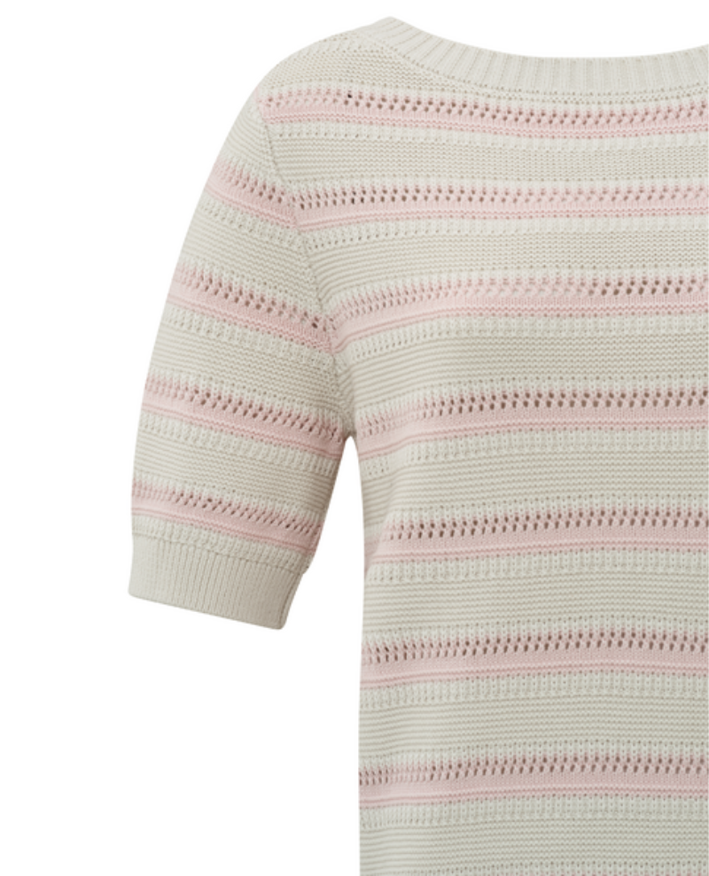 Yaya Pink Short Sleeve Knit