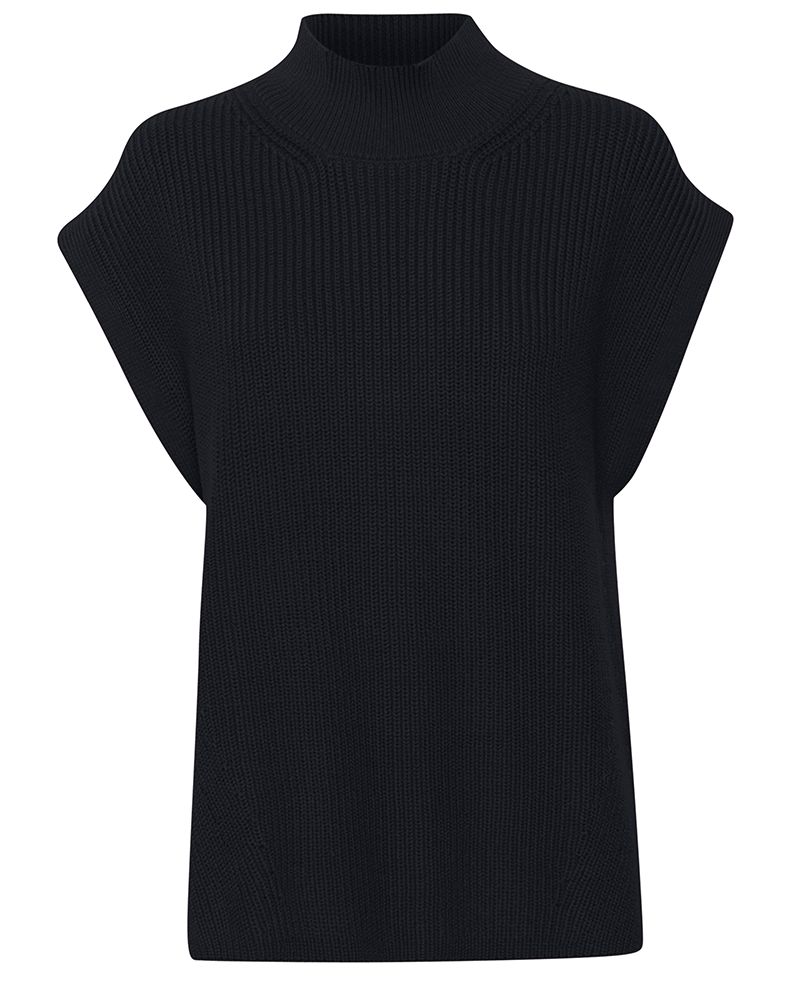 Part Two Eilsey Navy womens Cotton Sweater Vest Knit