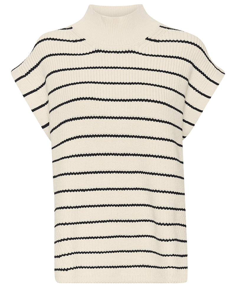 Part Two Eilsey Navy Stripe ladies Cotton Sweater Vest Knit