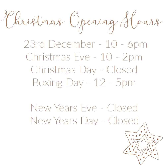 Christmas Opening Hours