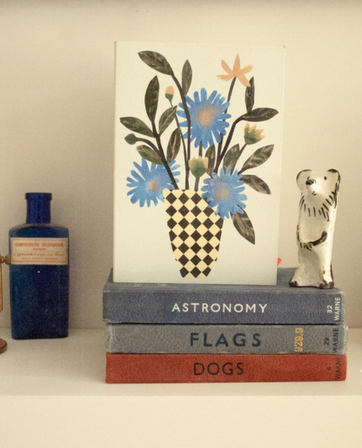 Hadley Chequer Vase Card