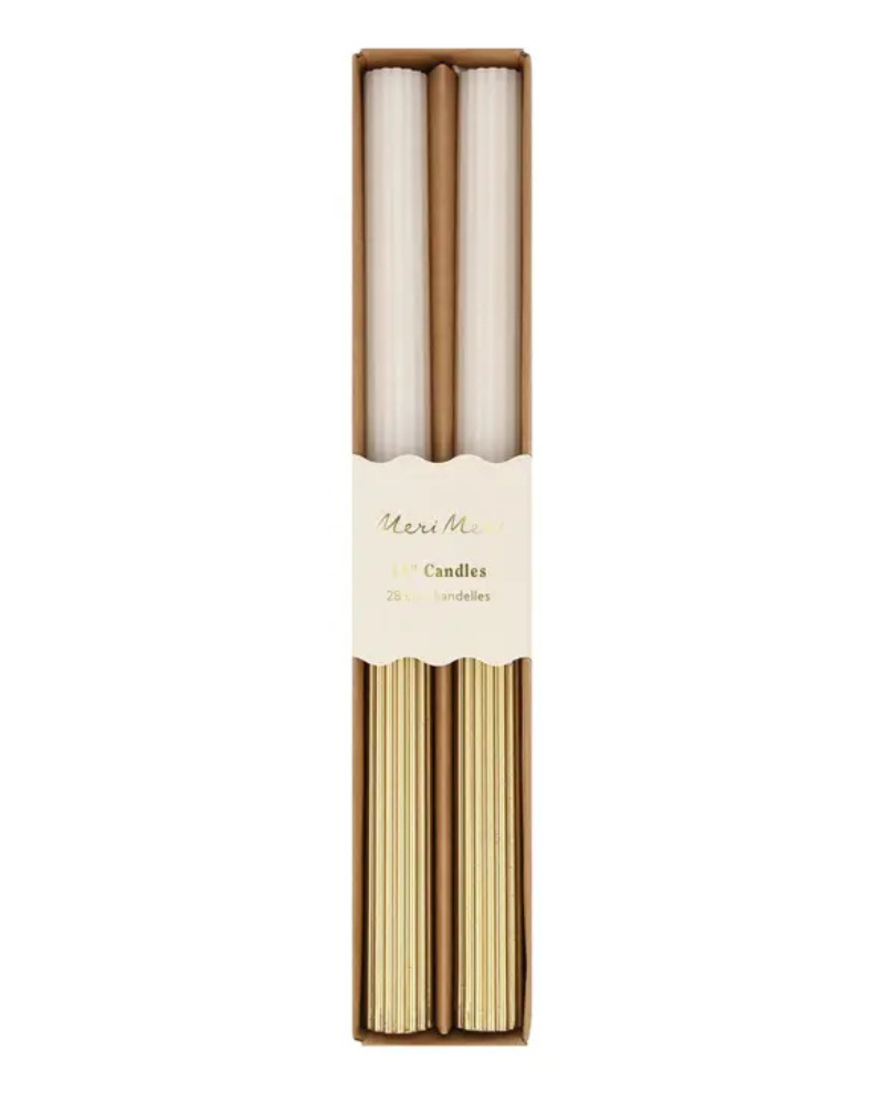 Meri Meri Gold Dipped Candle Pair