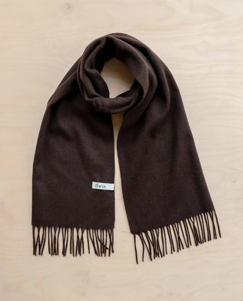 TBCo Oversized Lambswool Chocolate Scarf Popup