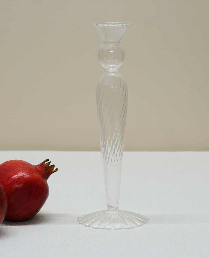 Ivore Nordic Taper Clear Glass Candlestick