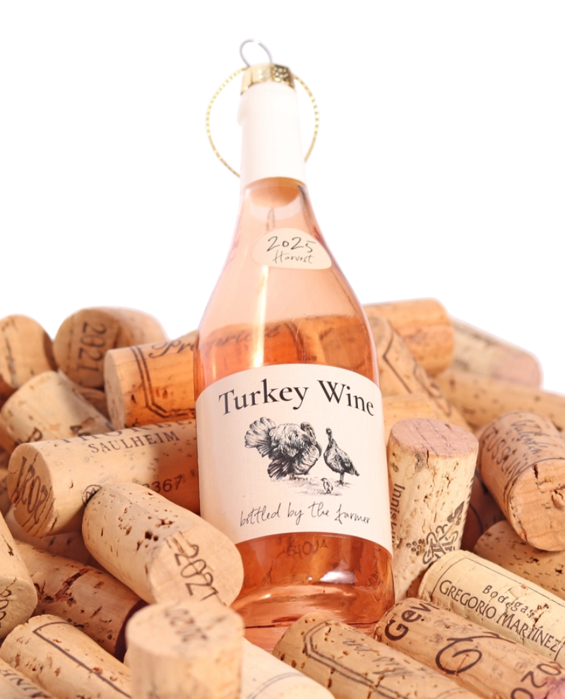 Studio Thie Glass Turkey Wine Decoration