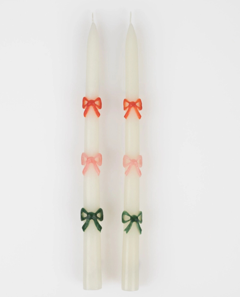 Meri Meri Colourful Bow Candle Pair