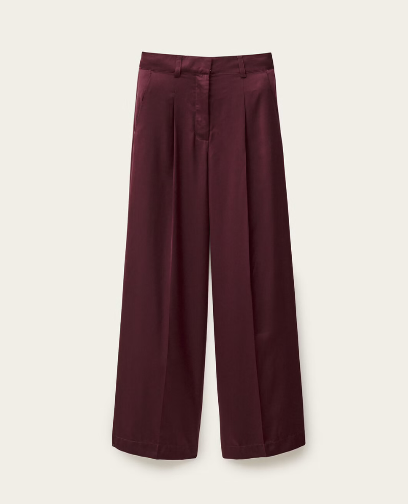 Ba&sh Charly Prune Silky Trousers