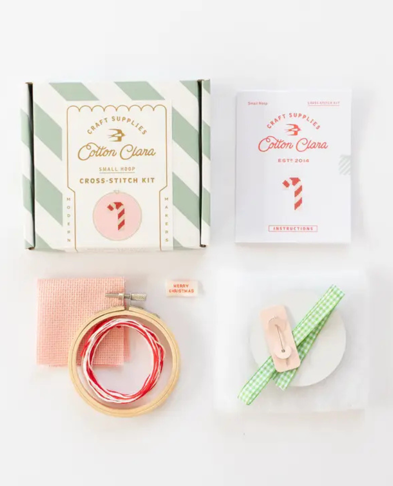 Cotton Clara Candy Cane Cross Stitch Kit