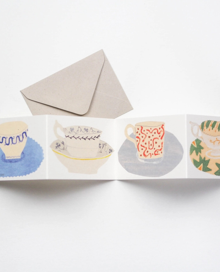 Hadley Teacups and Saucers Card