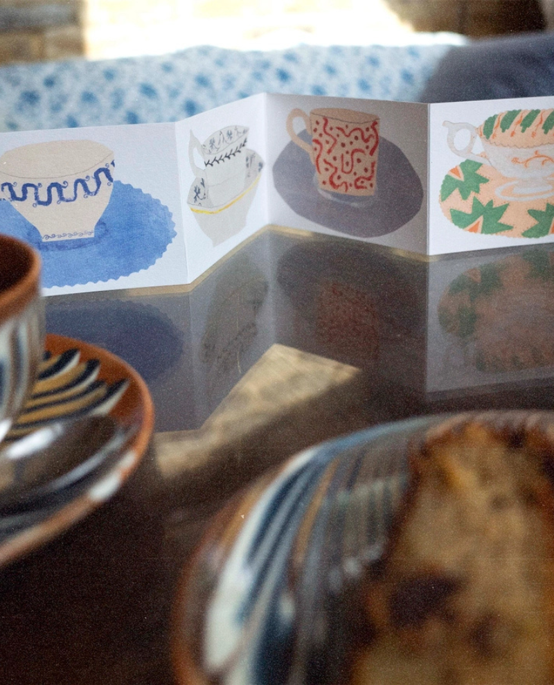 Hadley Teacups and Saucers Card