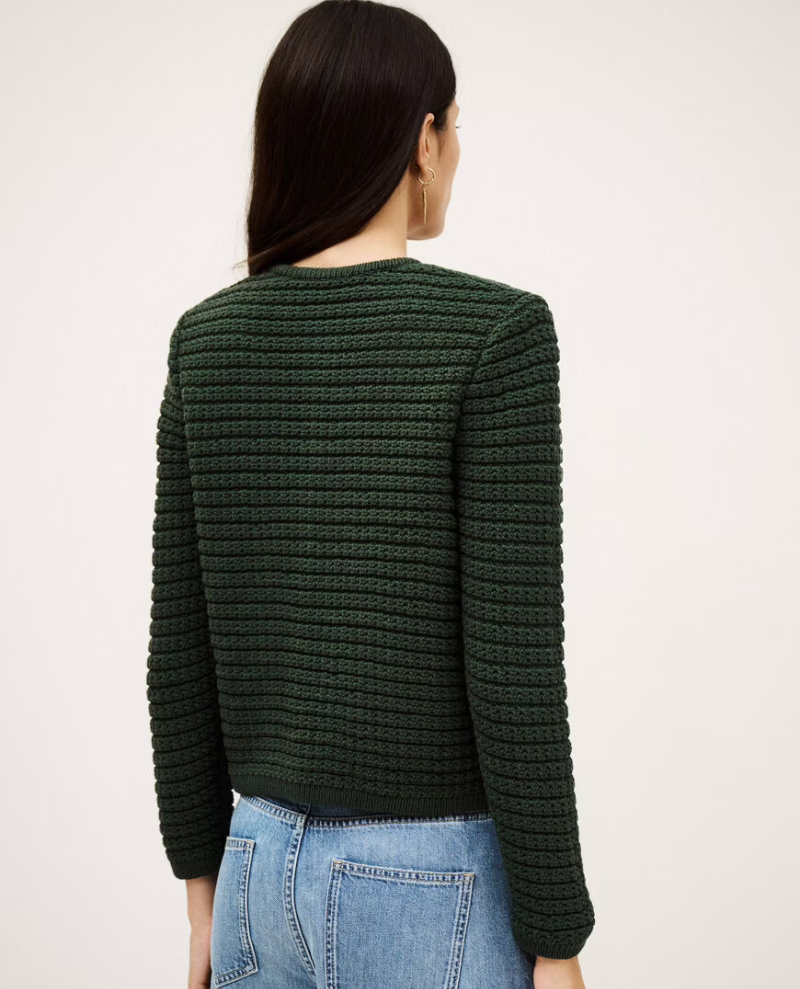 Ba&sh Gaspard Bottle Green Cardigan
