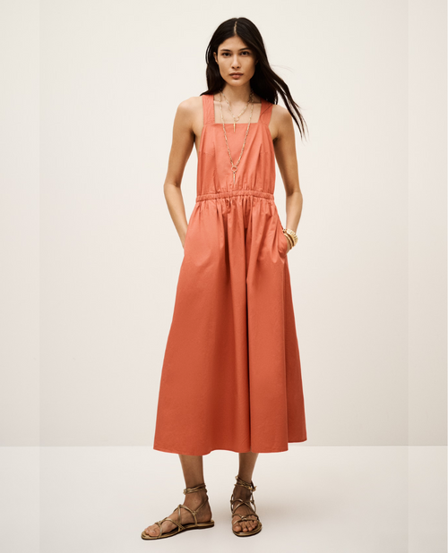 Ba&sh Tali Coral Midi Dress
