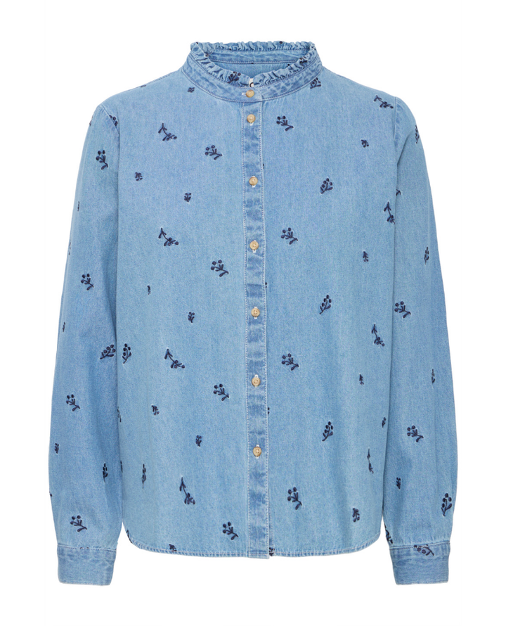 Ichi Archer Blue Denim Shirt