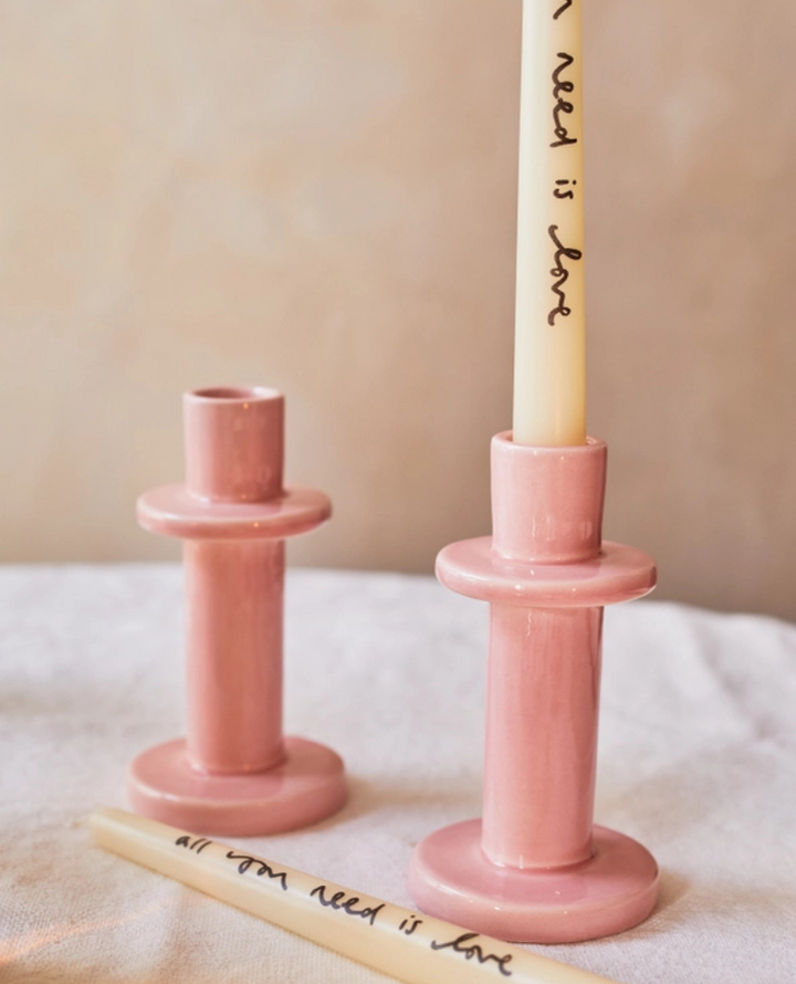 Heather Evelyn Pink Standing Candle Holder