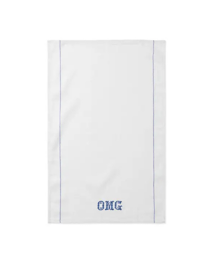 Host Home OMG Embroidered Tea Towel