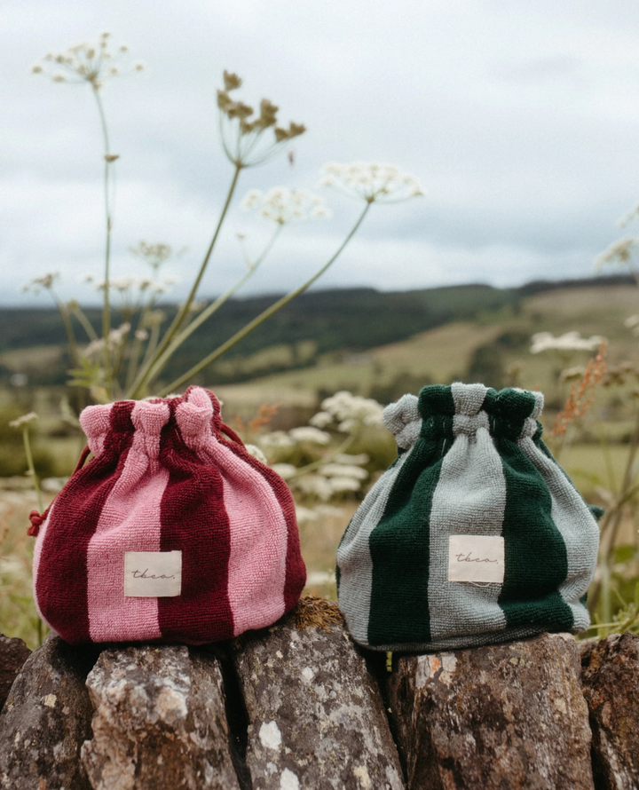 TBCo Green Terry Cotton Wash Bag Popup