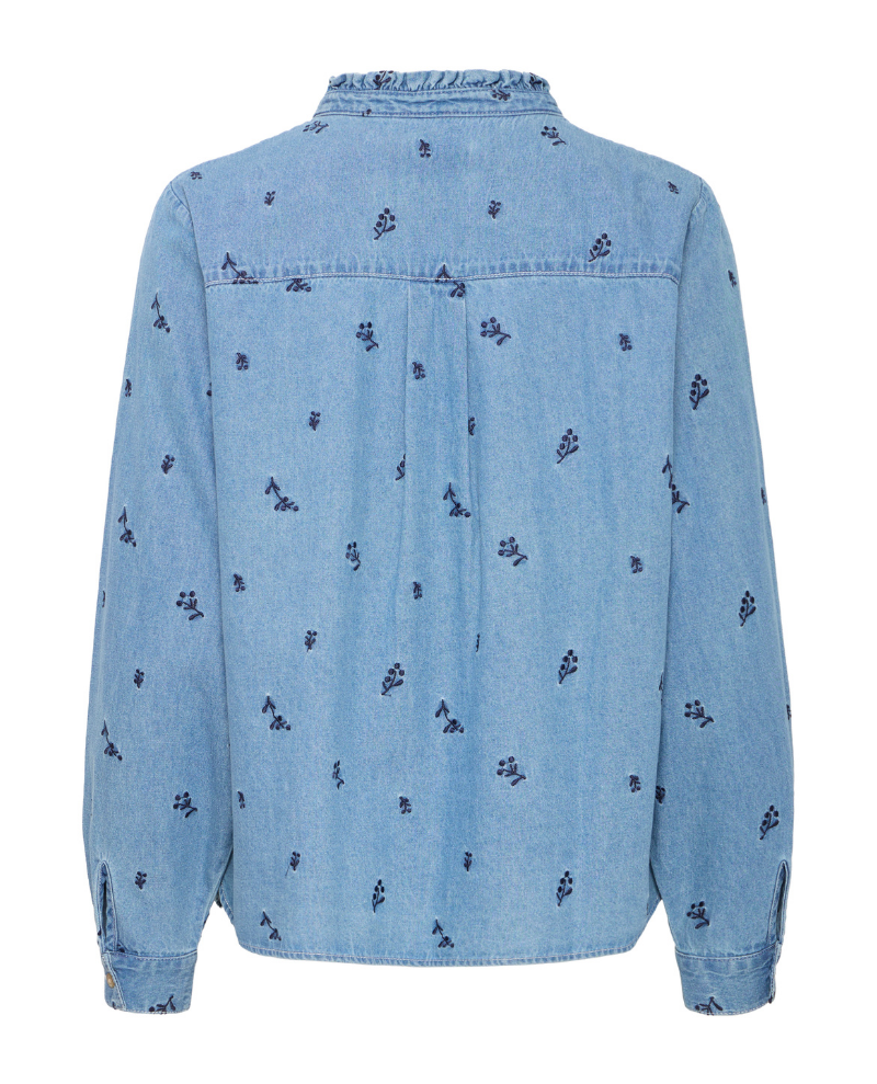 Ichi Archer Blue Denim Shirt