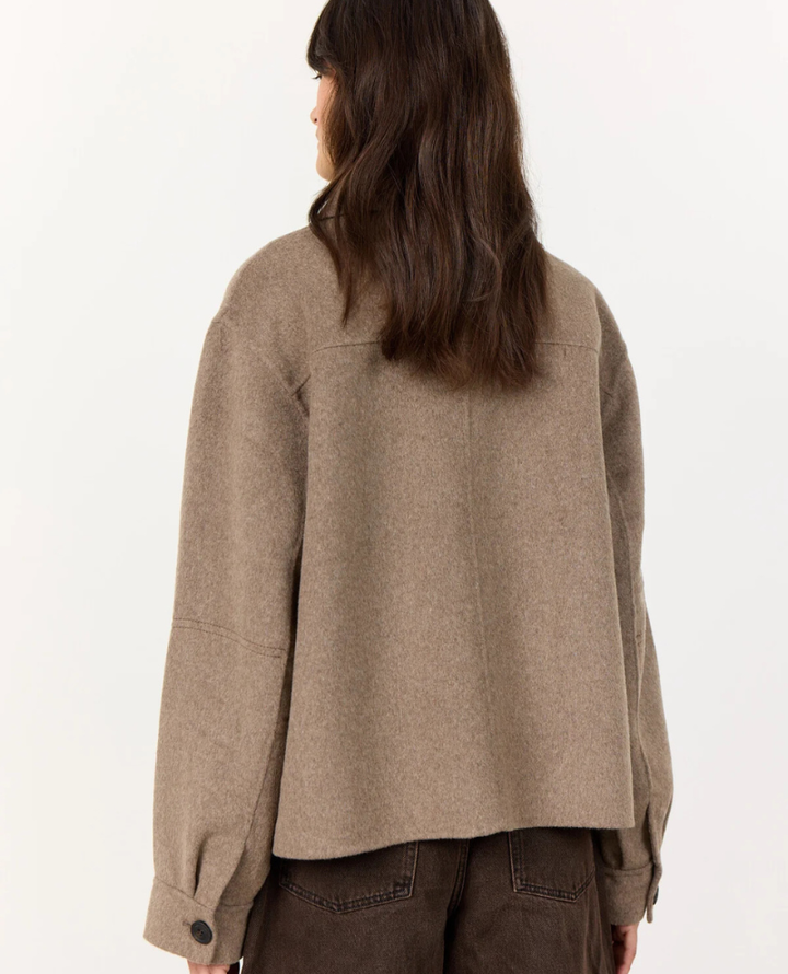 Levete Room Owa Grey Short Wool Coat