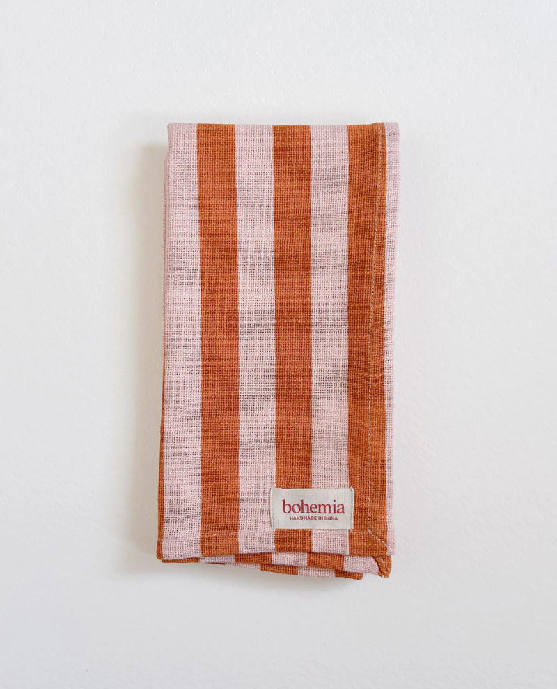 Bohemia Design Pink City Stripe Tea Towel