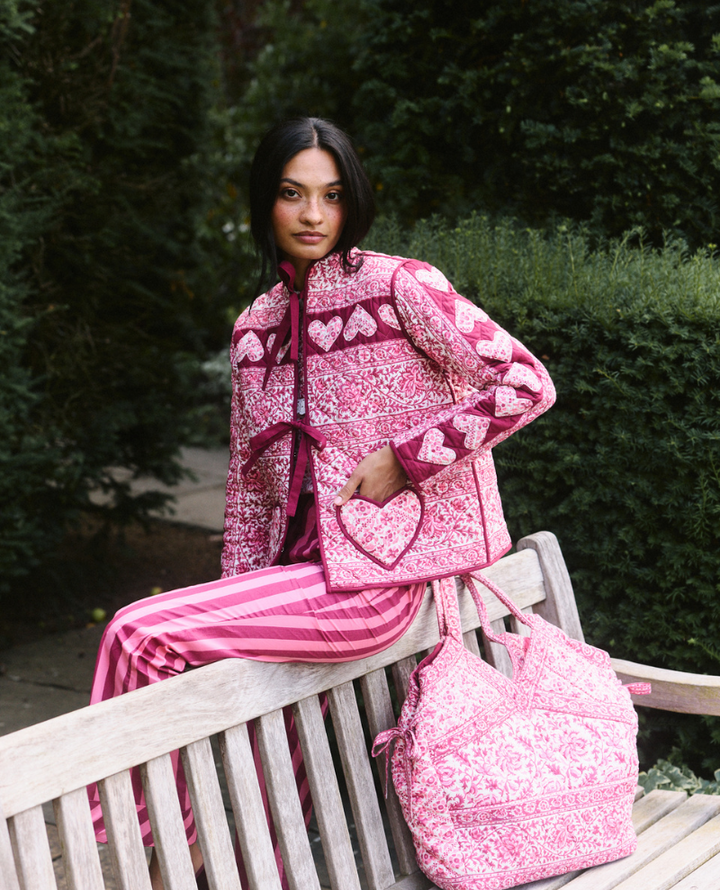 Pink City Prints Penny Burgundy Heart Jacket