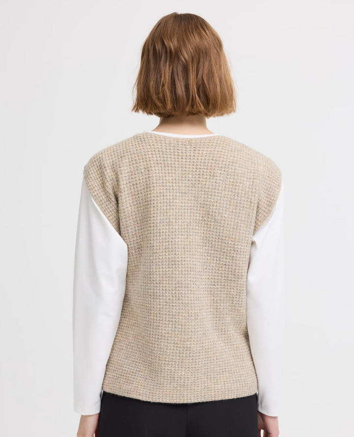 Ichi Litten Camel Brown Wrap Cardigan