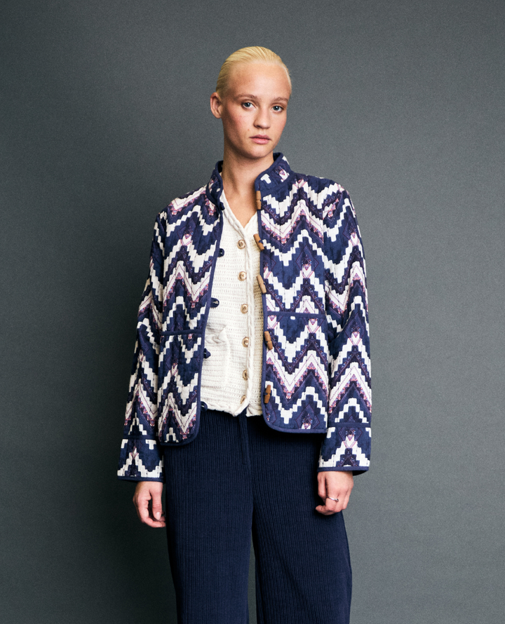 Ichi Fravoni Graphic Blue Jacket