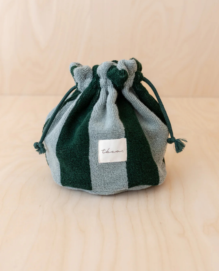 TBCo Green Terry Cotton Wash Bag Popup