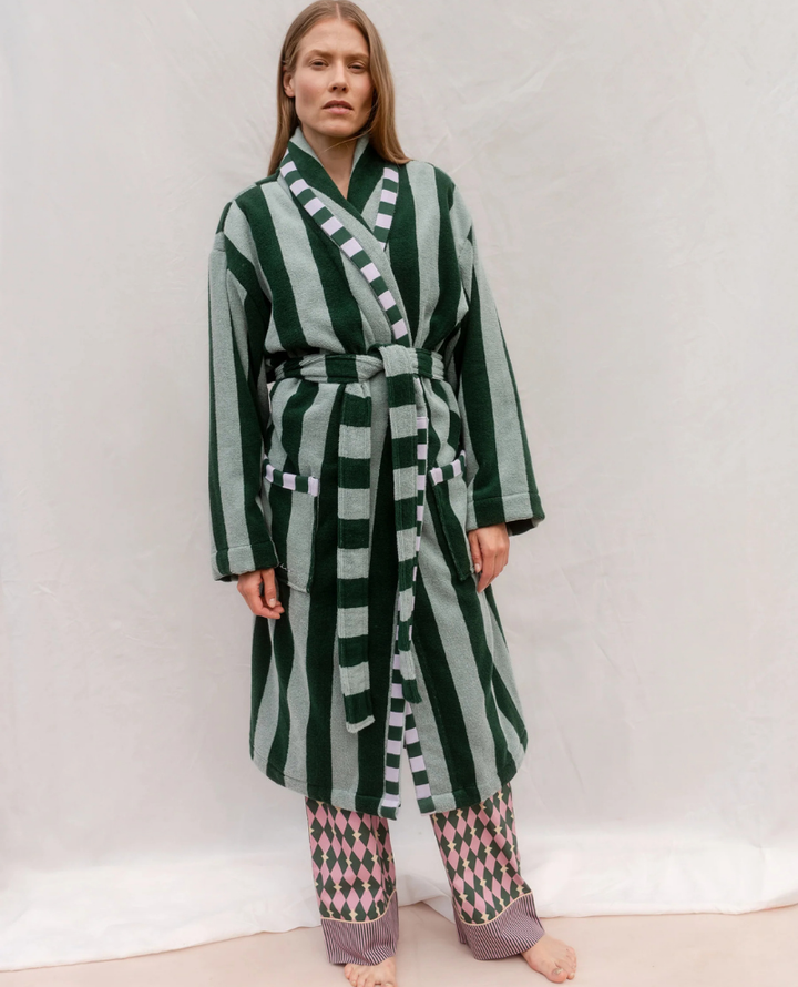 TBCo Green Terry Cloth Bath Robe