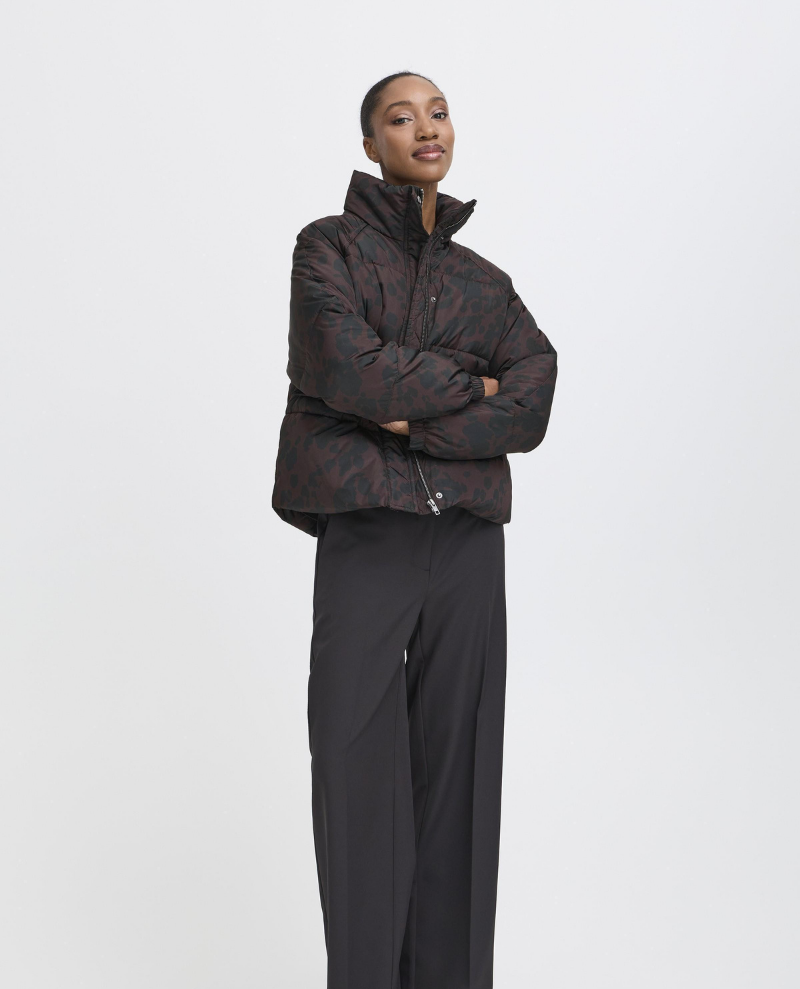 Ichi Frigg Brown Leopard Jacket