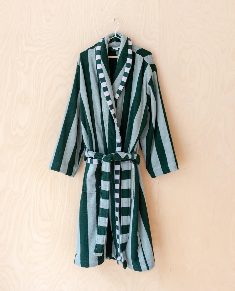 TBCo Green Terry Cloth Bath Robe