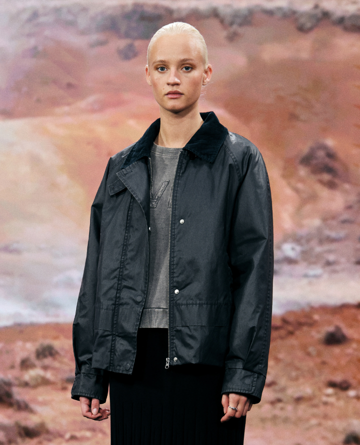 Ichi Ganilo Dark Navy Wax Short Jacket