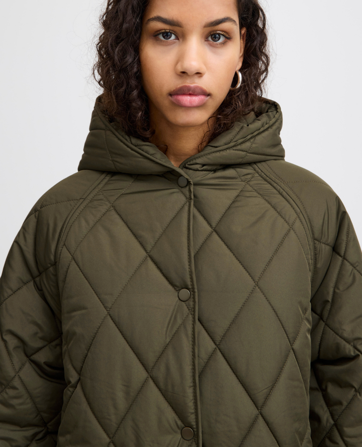 Ichi Hansa Green Quilted Jacket