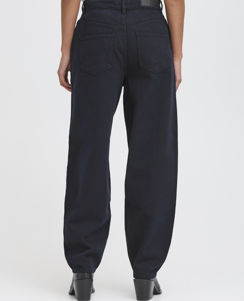 Ichi Hezano Dark Navy Barrel Jeans