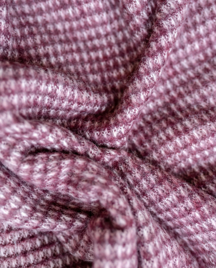 TBCo. Recycled Wool Berry Waffle Blanket Popup