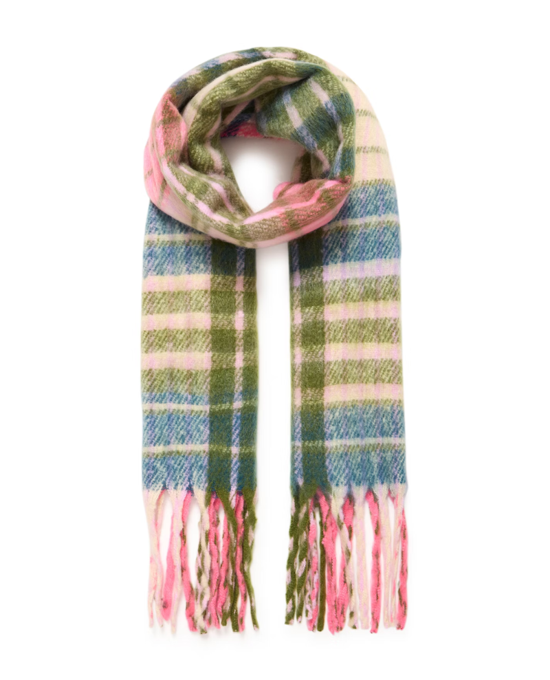 Ichi Laya Rifle Green Stripe Scarf