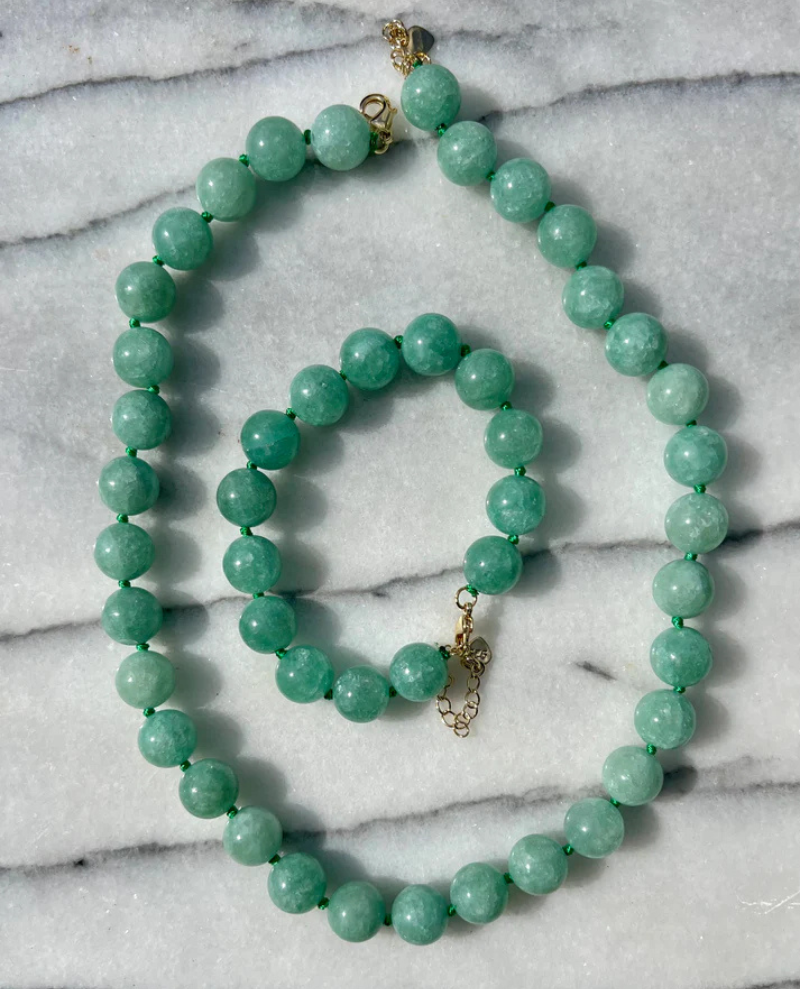 Second Stories Green Jade Bracelet